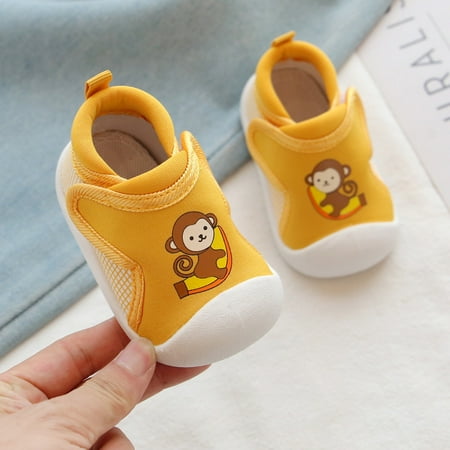 

Toyella Soft-soled Non-slip Breathable Baby Toddler Shoes Yellow 17