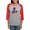 Heather/Red, variant on CafePress - Power Rangers Who's The D Women's Baseball T Shirt - Womens Baseball Tee