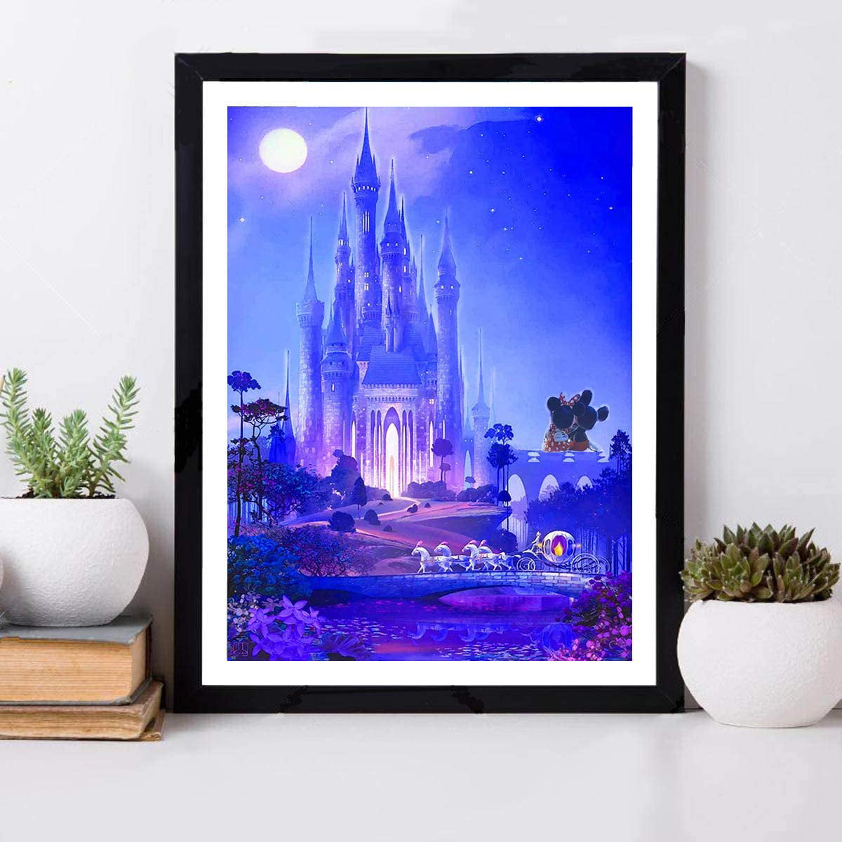 DIY 5D Diamond Painting Kits Full Drill Diamond Painting for Adults and Kids,Round Diamond Art Perfect for Relaxation and Home Wall Decor Gift（Castle,12x16inch）