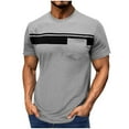 thumbnail image 2 of Awdenio Tshirts Shirts for Men Casual T-Shirt Short Sleeve Regular Fit Crewneck Tee Summer Graphic Tops with Pocket, 2 of 7