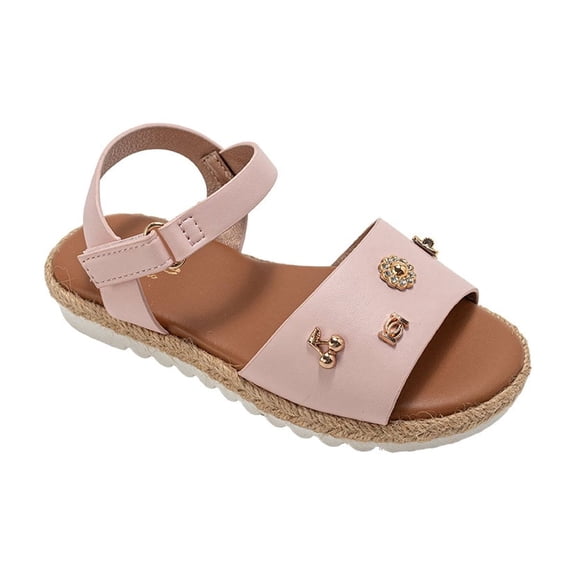 bebe Girl's’ Fashion Sandals – Dressy Shoes with Playful Charm Details