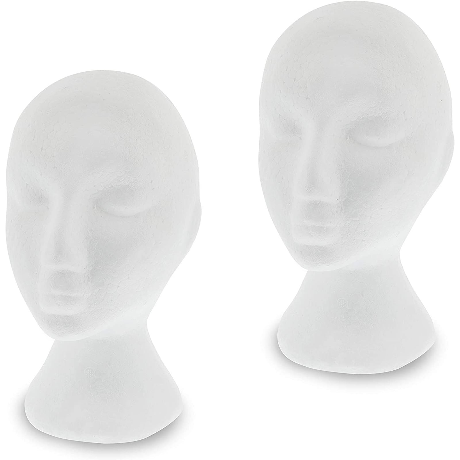 Female 12" Tall Styrofoam Mannequin Wig Head Display Hat Cap Wig Holder White 