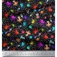 thumbnail image 2 of Soimoi Rayon Fabric Dot,Octopus & Jellyfish Ocean Fabric Prints by Yard 56 Inch Wide, 2 of 3