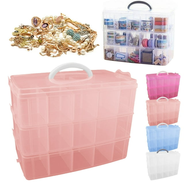 Plastic Craft Beads Jewellery Storage Organizer Tool Box Case Storage Container Fabric Storage Closet Storage Durable Material Large Capacity Easy to Store Home Storage Solution Lightweight Design