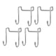 thumbnail image 1 of Ganchos Dobles Para Puerta, Estructura Robusta De Acero Inoxidable, Buen Soporte De Carga, Gancho De Puerta Doble, Asistente De Almacenamiento Para Puertas De Gabinete, 1 of 7