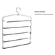 thumbnail image 4 of 5-Layer Jeans Hooks Non-slip No Deformation Swing Arm Pant Hanger for Wardrobe & Closet Organizer, 4 of 4