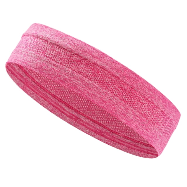 ZheElen Multifunctional Sports Polyester Stretch Headband Stay Dry And Cool All Day Breathable And Soft Rose red