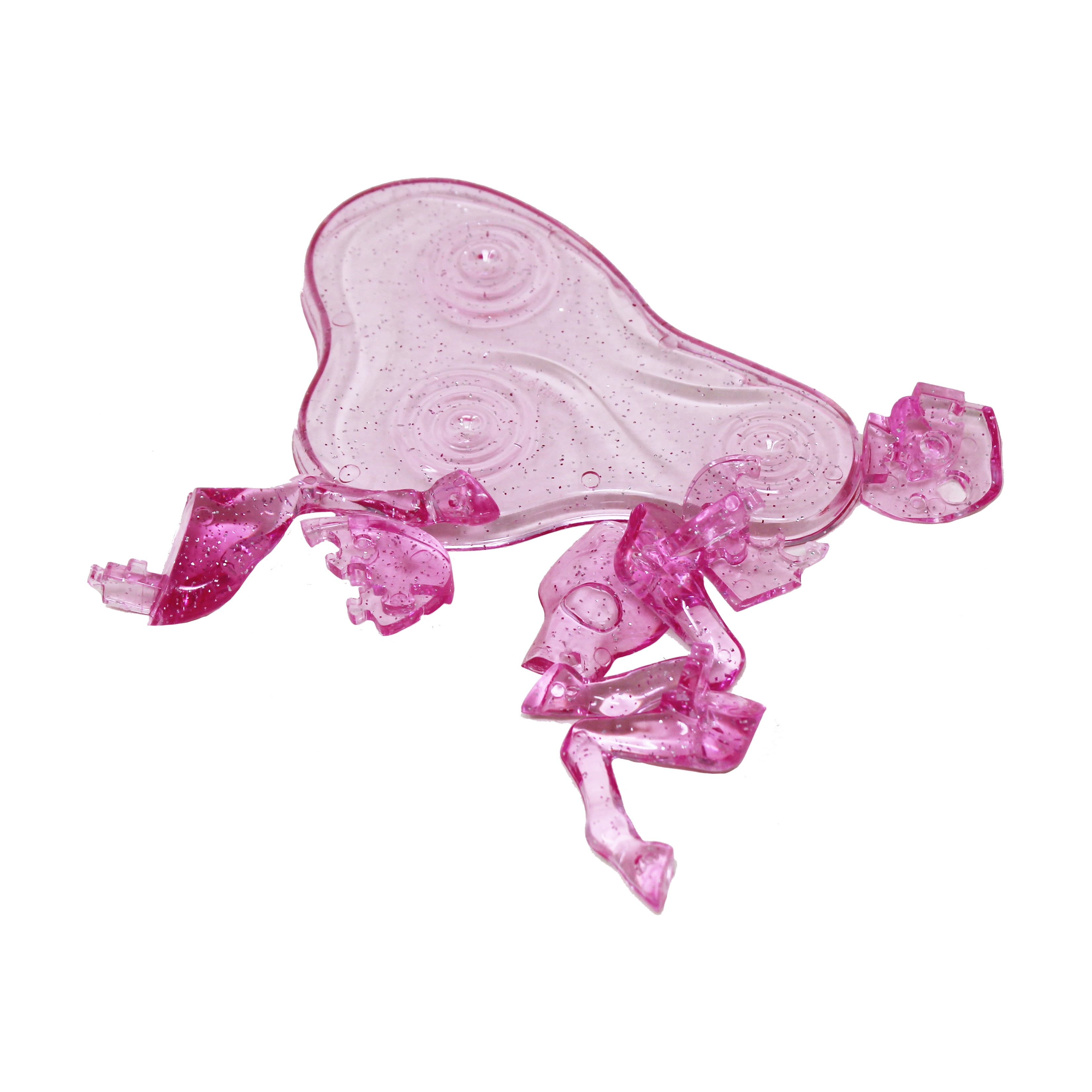 AreYouGame.com 3D Crystal Puzzle - Deluxe Unicorn (Hot Pink with Glitter): 44 Pcs