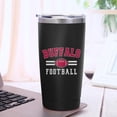 thumbnail image 3 of Buffalo Tumbler with Lids and Straws Insulated Stainless Steel Cup Water Bottle Football Gifts 20 Oz, 3 of 6