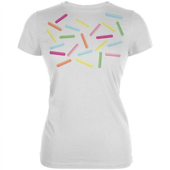 Old Glory Juniors Halloween Ice Cream Sprinkle Costume Short Sleeve Graphic V-Neck T Shirt