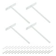 thumbnail image 1 of 4Set Floating Shelf Brackets, 8" 4 Holes Iron Hidden Shelf Supports, White, 1 of 7