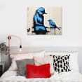 thumbnail image 4 of Nawypu   Wall Art Girl with Blue Bird, Graffiti Street Art, Extra Larg Wall Art High Resolution and Quality, Wall Art for Living Room, Loft, Office, Commercial Space, Indoor Outdoor, 4 of 4