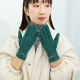 thumbnail image 1 of Women's Winter Thermal Touchscreen Gloves Windproof Velvet Slim Fit One Size, 1 of 5