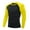 Mens Shirts Yellow, variant on Gym T Shirts for Men Long Sleeve Quick-Drying T-Shirts Mens Stretchy Slim-Fit Color-Block Pullover Crewneck Athletic Workout Swim Shirt Tops