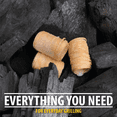 thumbnail image 3 of FOGO Premium Hardwood Lump Charcoal, Natural Medium Sized Lump Charcoal 17.6 Pound Bag and FOGO Fogostarters Natural Fire Starters, 30 Count Box, Bundle, 3 of 11