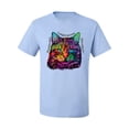 thumbnail image 2 of Wild Bobby, If You're Nice I Might Let You Live With Me Colorful Cat Animal Lover Men's Graphic T-Shirt, Light Blue, Small, 2 of 3