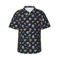 thumbnail image 2 of Picia Fast Food Gentle Cotton Regular Fit Short Sleeve Casual Hawaiian Shirt for Men-Large, 2 of 8