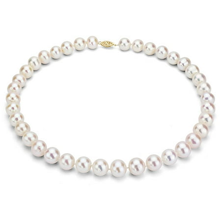 7-8mm White Freshwater Pearl Necklace with 14kt Fishhook Clasp, 18