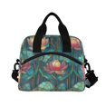 thumbnail image 6 of FORMRS Reusable Lunch Bag for Work School Leakproof Insulated Cooler with Adjustable Shoulder Strap, Art Water Lilies Pattern, 6 of 6
