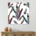 thumbnail image 2 of Colourful Boho Art Feather Set V 16 in x 16 in Framed Painting Canvas Art Print, by Designart, 2 of 5