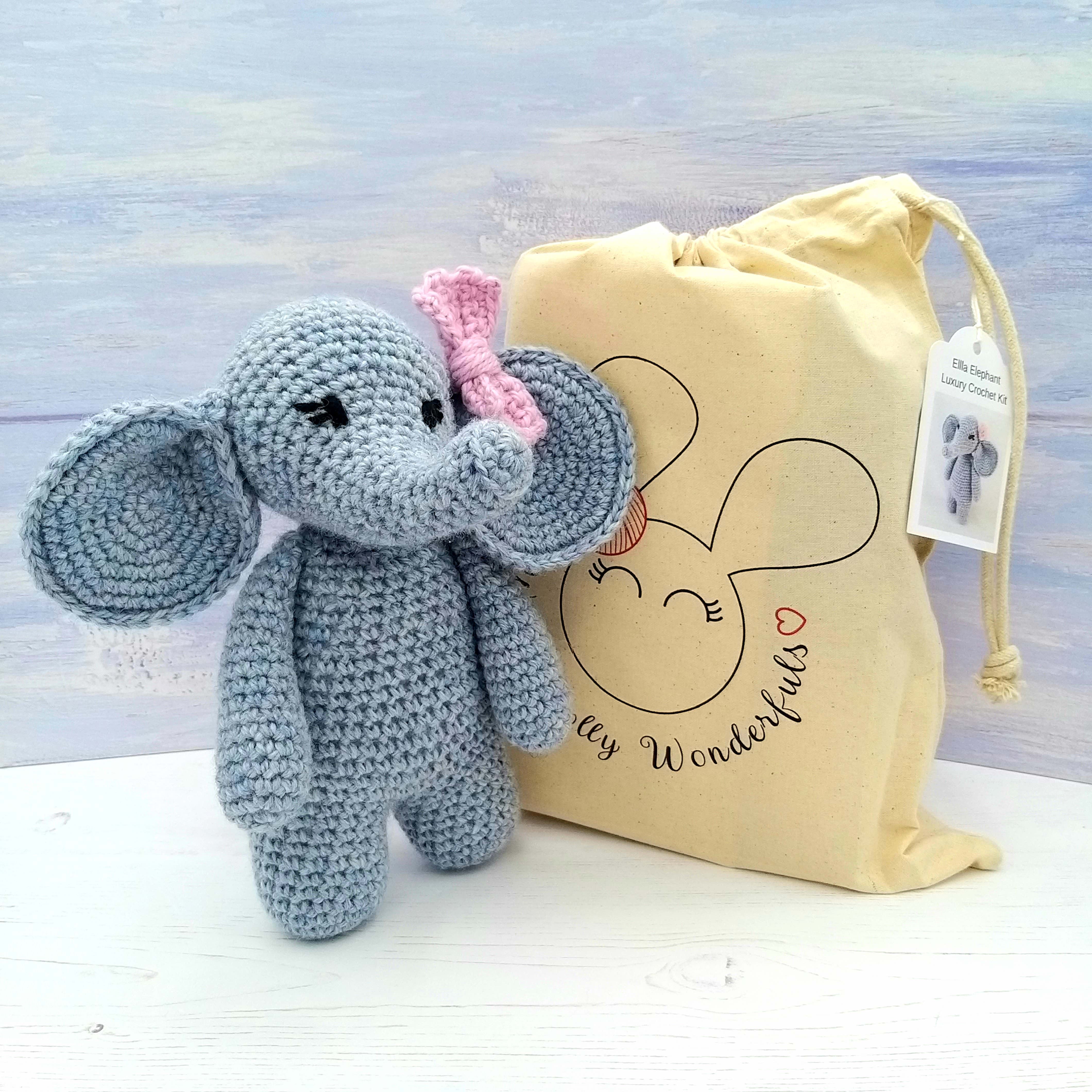Crochet Kit - Ella the Elephant Complete Beginner Crochet Kit