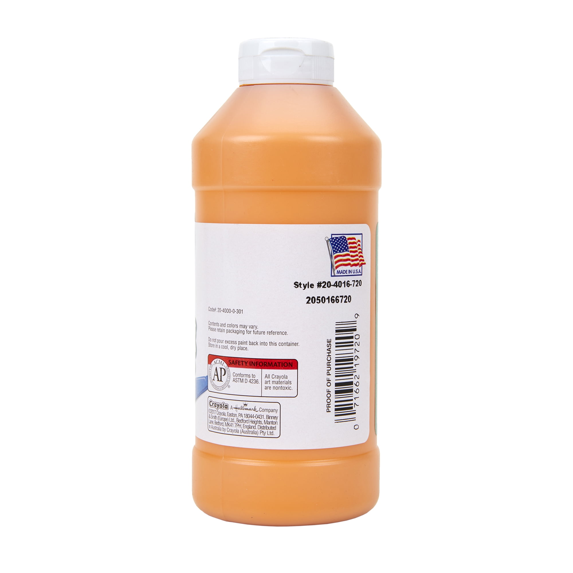 Crayola Portfolio Series Acrylic Paint, 16 oz., Brilliant Orange, Pack of 2