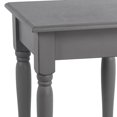 thumbnail image 2 of Square Wooden Accent Table with Open Shelf and Turned Legs, Gray - Saltoro Sherpi, 2 of 5