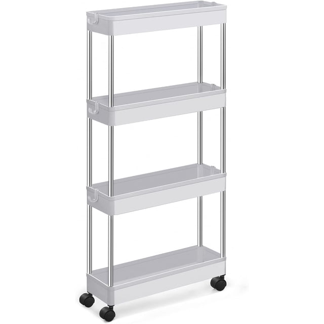 Carrito de almacenamiento delgado SONGMICS con 4 niveles de almacenamiento