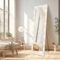 thumbnail image 3 of 63"X20" Full Length Mirror with Lights - Large Wall Mounted/Standing Floor Mirror, 17 LED Bulbs, 3 Color Modes & Smart Touch, Ultra-Thin Frame - Perfect for Bedroom, Living Room Decor (White), 3 of 18