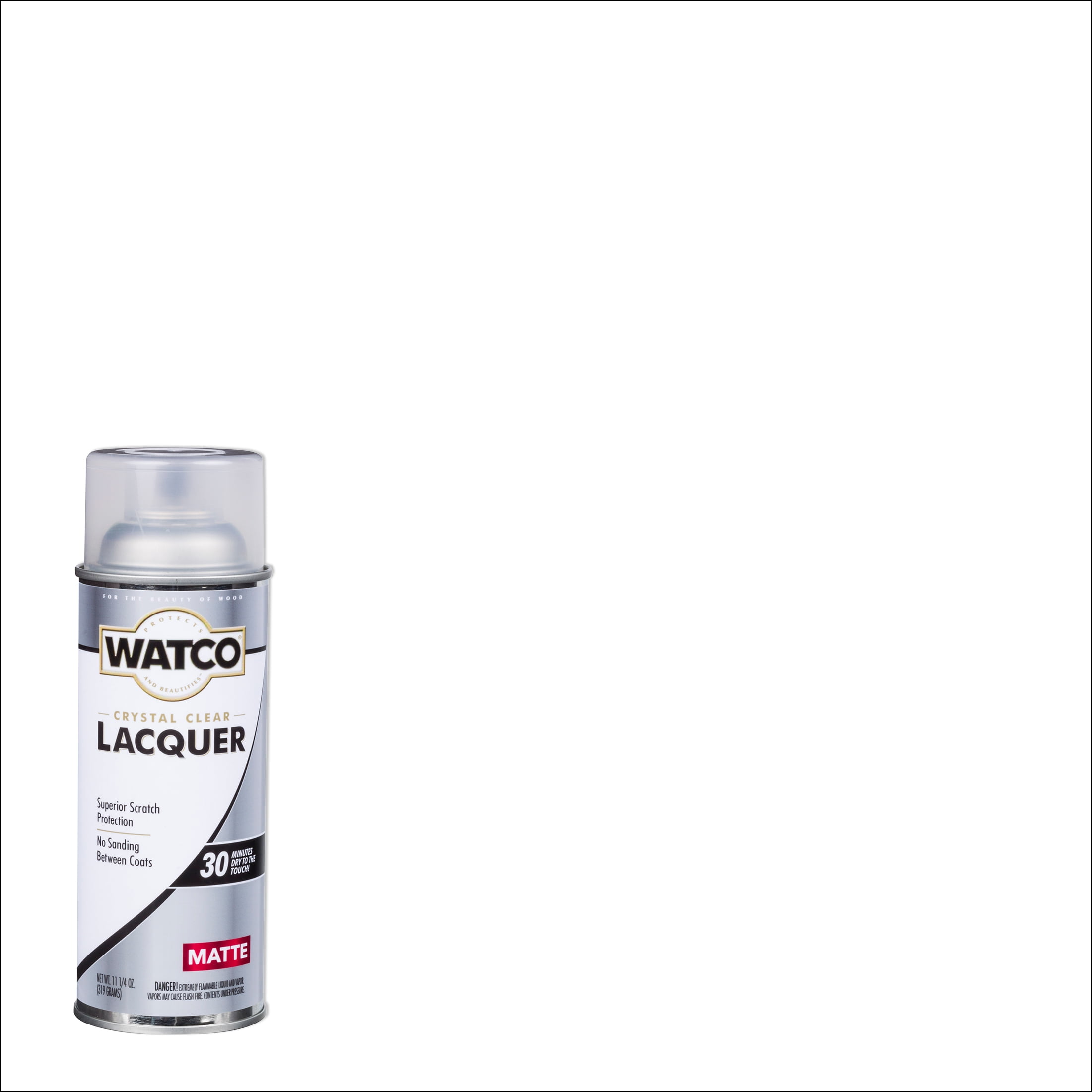(2 pack) 6 Pack, Clear, Watco Lacquer Wood Finish Matte Spray- 321534, 11.25 oz.