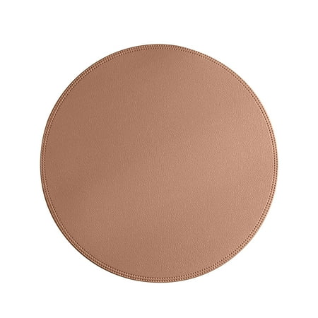 

aoksee Kitchen Gadgets Clearance Round Leather Placemat Solid Colour Faux Leather Placemats Coffee Mats Kitchen Table Mats Easy To Clean Kitchen Table Mats Kitchen Accessories