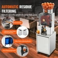 thumbnail image 4 of Exprimidor de naranjas comercial VEVOR, extractor de jugo automático de 120 W con grifo de agua, máquina exprimidora de acero inoxidable de 25 naranjas por minuto, con caja de filtro extraíble, 4 of 9