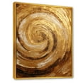 thumbnail image 2 of Designart "Mocha Spiral With Gilded Brown II" Abstract Spirals Floater Framed Wall Art Prints, 2 of 5