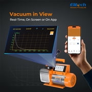 Elitech 7 CFM HVAC Vacuum Pump with External Micron Gauge, 3/4 HP Dual-Stage Rotary Vane Pump, 4 Touchscreen & App, Fast Evacuation for AC, Refrigeration, Mini Split, R12/R22/R134a/R410a- SVP-7 Pro
