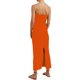 thumbnail image 4 of VISgogo Vestido Delgado para Mujer Color Sólido Cruzado Hombro Diseño Punto Versátil Elegante Vestido de Cóctel VISgogo moda, 4 of 9