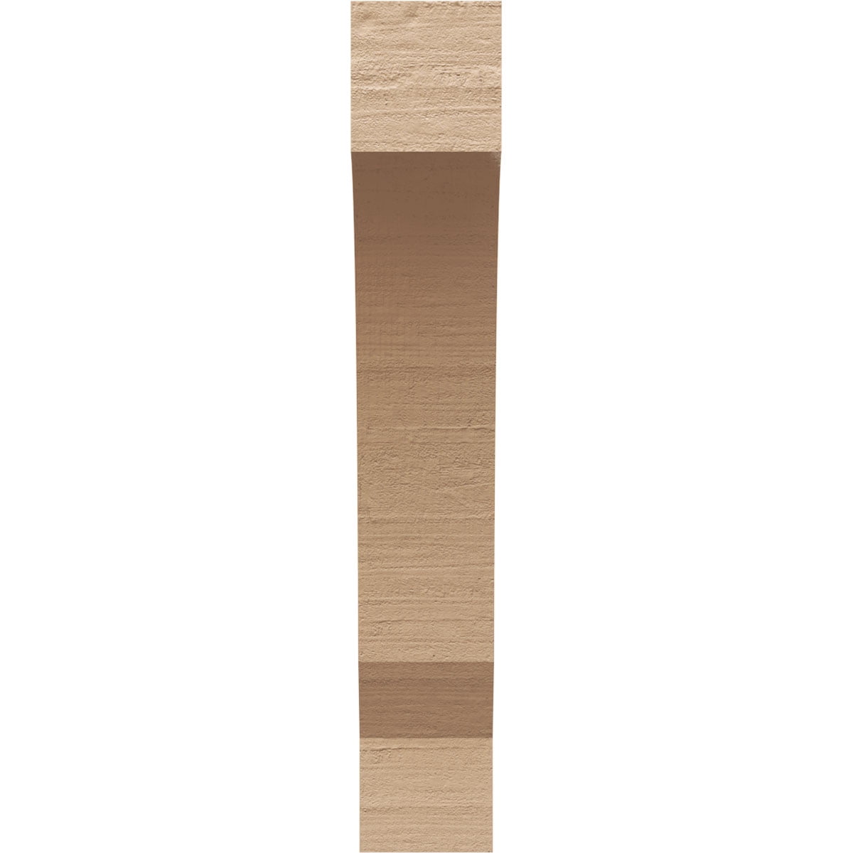 4"W x 8"D x 24"H Thin Moab Rough Cedar Woodgrain TimberThane Corbel, Primed Tan
