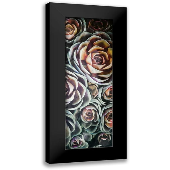 Villa, Mlli 7x14 Black Modern Framed Museum Art Print Titled - Fall Succulents Mate
