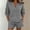 Gray women v neck blouse shorts set a1, variant on BRELIL Women V Neck 3/4 Sleeve Blouse Shorts Set Solid Casual Loose Two Piece Outfit Beach Vacation Travel Summer Lounge, White M