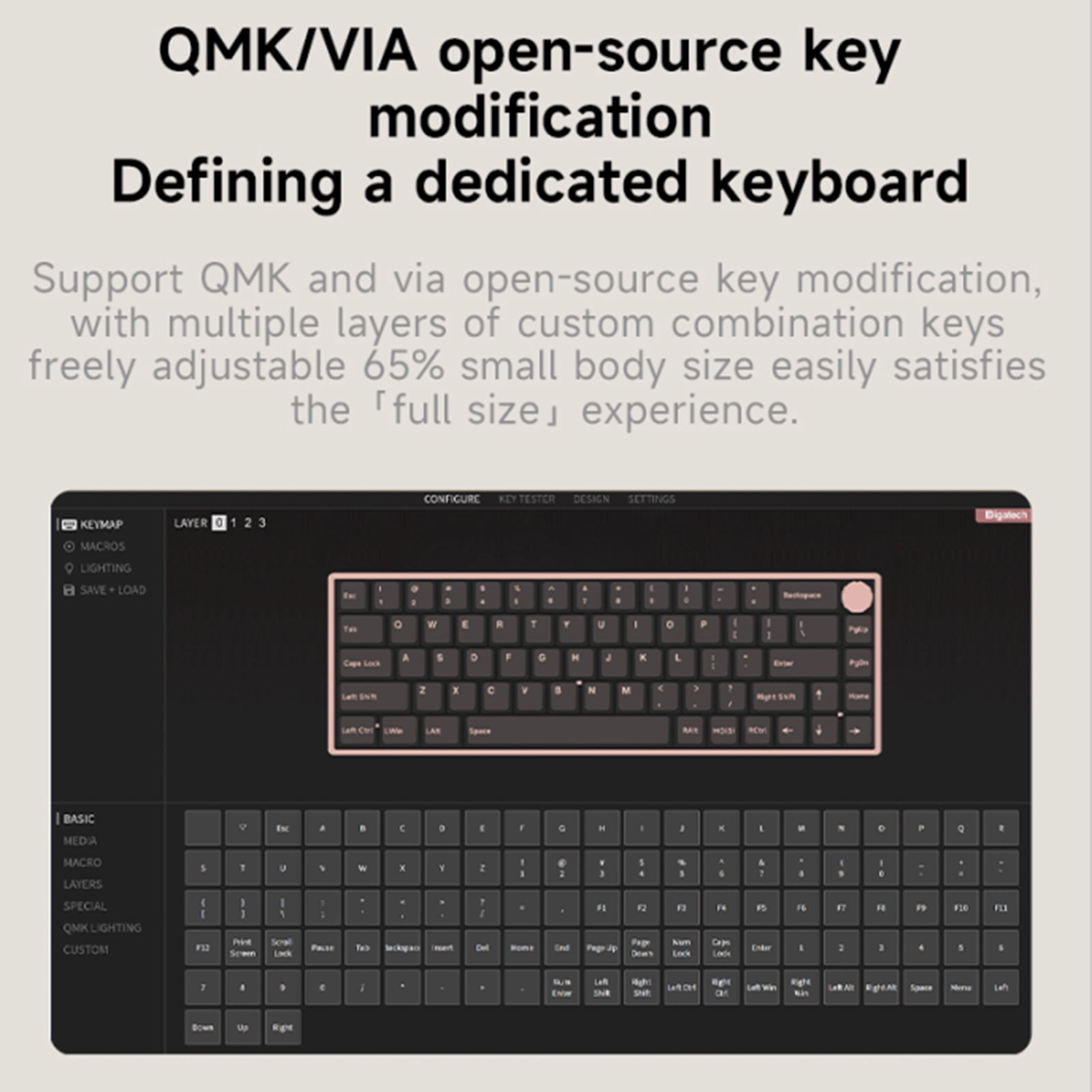 Artyond Compact Mechanical Gaming Keyboard, QMK/VIA Programmable Hot-Swappable Volume Knob, 32-bit ARM4 Chip, with RGB Backlight 68 Keys USB-C Aluminum Frame Keyboard for Games/PC/Mac, Darkblue