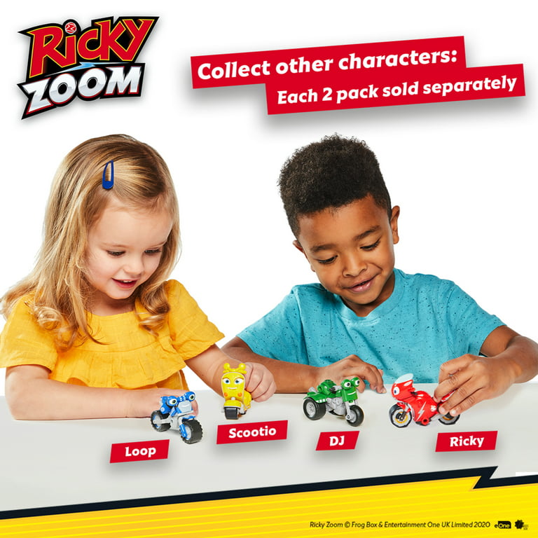 Ricky Zoom & DJ 2 Pack – 3-inch Action Figures – Free-Wheeling, Free  Standing Toy Bikes for Preschool Play, Multi