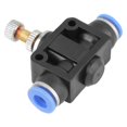 thumbnail image 3 of Domqga 5 Pcs/Ensemble Contrôleur de Vitesse à Pousser 6mm Connecteur de Valve de Contrôle de Débit d'Air Pneumatique, Raccords de Flux d'Air Pneumatique, Valve de Contrôle de Débit, 3 of 8