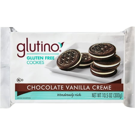GlutinoÃÂ® Gluten Free Chocolate Vanilla Creme Cookies 10.5 oz.