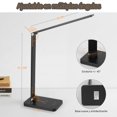 thumbnail image 3 of MESVIER L&aacute;mpara de Escritorio LED, Lampara de Mesa con Cargador Inal&aacute;mbrico, Lampara LED con 5 Colores y 3 Niveles de Brillo, Brazo Ajustable, Control T&aacute;ctil, 3 of 7