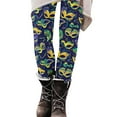 thumbnail image 3 of Hvot&aat Women Mardi Gras Leggings Stretch High Waisted Yoga Pants Sparkly Printed Carnival Party Pant, 3 of 5