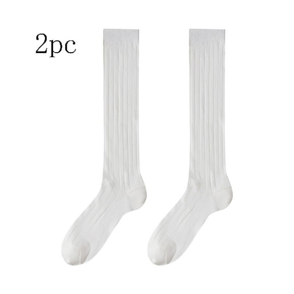 Posijego Knee High Socks for Women Summer Cotton Socks Breathable Lightweight Casual Socks Solid Color Dress Socks