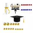 thumbnail image 1 of 33件毕业蛋糕装饰毛毡流苏学士帽毕业帽证书2026毕业季主题派对 33件/套, 1 of 9