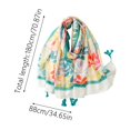 thumbnail image 5 of YUEHUA Women Floral Shawl Wrap Lightweight Cotton Linen Scarf for Evening Dress Formal Banquet Wedding Ceremony Daily, 5 of 8