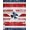 Red White Blue, Pattern 7, variant on ODIKA 8'x10' Washable Area Rug Non-Slip Chair-Friendly Mat Front Door Festive Stars Stripes Independence Celebration Generic for Dining Room, Large Office, Lounge