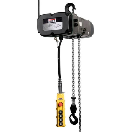 JET 144009 460V 16.8 Amp TS Series 2 Speed 2 Ton 20 ft. Lift 3-Phase Electric Chain Hoist
