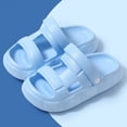 thumbnail image 6 of Toddler Kids Closed Toe Slide Sandals, Antiskid EVA Summer Slippers for Boys Girls Indoor Outdoor Beach Shoes Light Blue 9-10 Years, 6 of 9